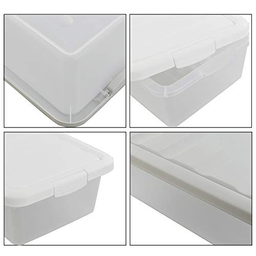 Cand 14 Quart Storage Bin with Lid, Durable Large Plastic Box for Organizing Your Towels, Toys, School Supplies, 2 Packs.