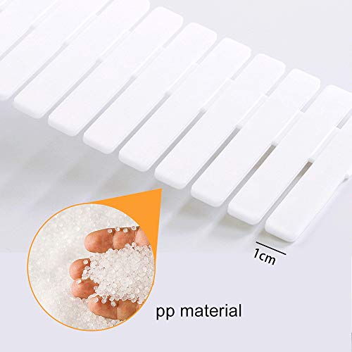 ShineMe Drawer Divider Sock Storage DIY Plastic Drawer Dividers Household Storage Thickening Housing Spacer Sub-Grid Finishing Shelves for Home Tidy Closet Stationary Makeup Socks Organizer (16pcs)