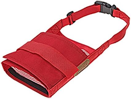 ASX Design Pet Dog Anti Bark Chew Soft Mask Muzzle Size S Red