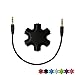 SEGMOI® Snowflakes Shape 6-Way 3.5mm Stereo Audio Headset Hub Splitter Up to 5 Headphones for iPhone 4 4S 5 5S 6 6Plus iPad iPod Touch Mp3 Mp4 Samsung HTC BlackBerry LG Huawei Xiaomi (Blue)