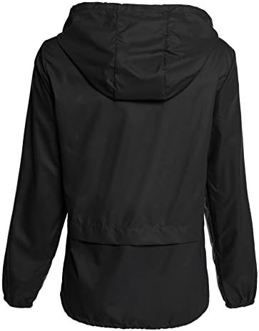 Opino Women's Waterproof Packable Hooded Outdoor Raincoat Windbreaker Lightweight Jacket
