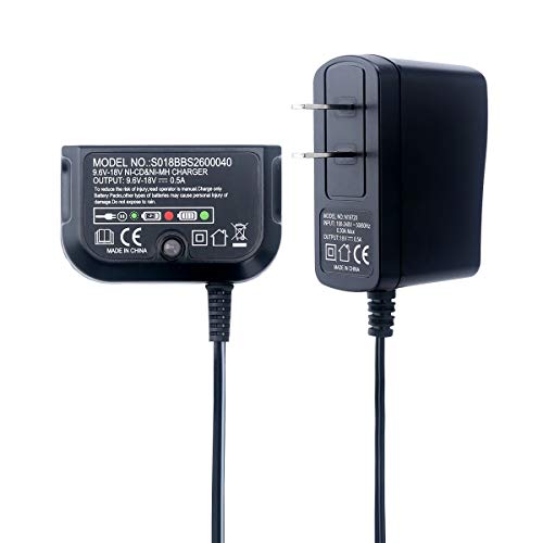 Biswaye 12V 14.4V 18V Dual Chemistry Battery Charger 90556254-01 for Black & Decker 9.6V-18V NiCad & NiMh Battery HPB18 HPB18-OPE FSB18 HPB14 FSB14 HPB12 FS12B HPB96 FSB96