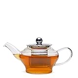 Teabox Neo Teapot (Borosilicate glass teapot, Stainless Steel Infuser, 16 fl oz)
