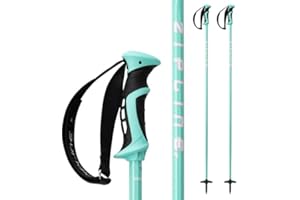 ZIPLINE SKI Zipline Blurr 16.0 Graphite Composite Downhill Ski Poles - Lightweight, Durable, Freeride All-Mountain, Ergonomic Grip, Ideal for All-Mountain Skiing