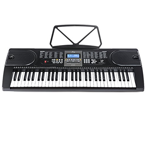 Joy 61-Key Electronic Keyboard with Power Supply and Music Stand