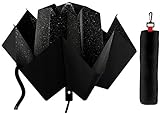 Upside Down Reversible Umbrella - Automatic Open and Close - with Waterproof Canopy & Inverted Ribs that Folds Backwards - Nice Size for Travel