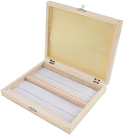 BIPEE 100 Place Wooden Microscope Slide Storage Box