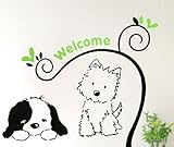 1 X Lovely Dog Animal Welcome Cartoon Children Nursery Kids Room Wall Art Murals Stickers Home Decor Decal