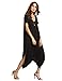 SheIn Women's Casual V Neck Short Sleeve Loose Harem Jumpsuit Romer Large Black