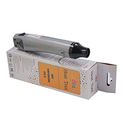 New Heat Gun,mofa Hot Air Gun Tools Shrink Gun with Stand For DIY Embossing And Drying Paint Multi-Purpose Electric Heating Nozzle 300W 110V (Pearl Silver,Black) - Thumbnail 5