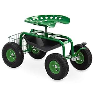 Amazon.com: DzVeX__Mobile Rolling Garden Work Seat w/ Tool 