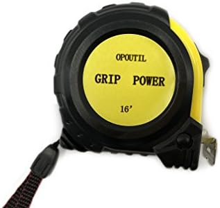 Stainless steel 16Ft tape measure inches retractable measuring tape auto-lock power lock tape ruler-OPOUTIL professional ruler for carpenter, construction, DIY measurement