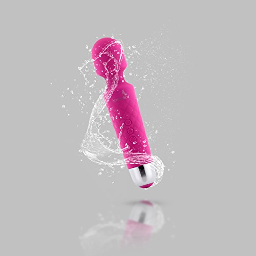 Wireless Mini Wand Massager, Waterproof 20x Multi-Speed Vibrations