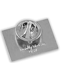 Pin de solapa de bandera estadounidense, fabricado en Estados Unidos, chapado en plata, rectangular a granel, metal común, 5007S