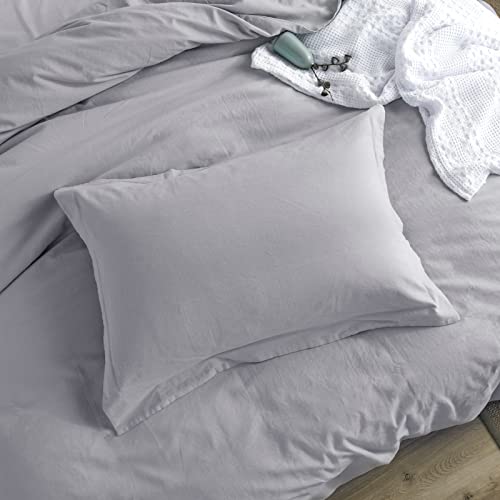 PHF Linen Duvet Cover Set King, Upgraded French Linen Blend Duvet Cover