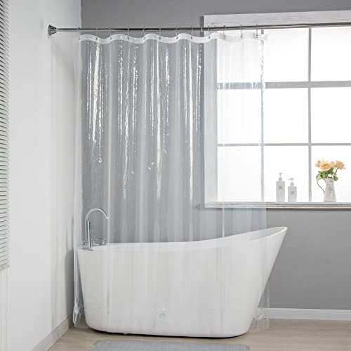 AmazerBath 2 Pack Clear Shower Curtain Liners, 72 x 65 Inches PEVA 3G