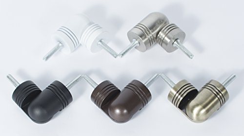 Urbanest Hinged Elbow Connector For Corner Or Bay Window Curtain