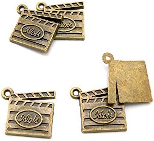 Price per 160 Pieces Jewelry Making Supply Charms Findings Filigrees W3XA2S Clap Slate Board Antique Bronze Findings Beading Craft Supplies Bulk Lots
