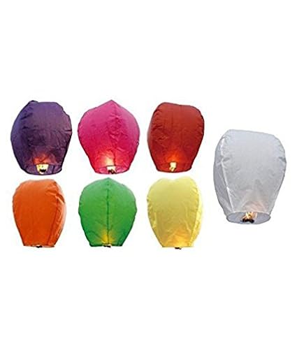 Theme My Party Colourful Sky Lantern -Pack of 5