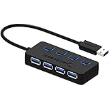 Sabrent 4-Port USB 3.0 Hub with Individual Power Switches and LEDs (HB-UM43)
