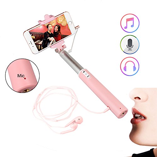 Selfie stick, maono au-z01 3-in-1 wired talk selfie wit…