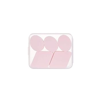 MINISO Random Colour Boxed Oval and Diamond Makeup Sponge Flawless Coverage Sponges for Liquid Foundation Creams and Powders (5 Pack)