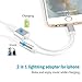 (Apple MFi Certified) Lightning to 3.5 mm Headphone Jack Adapter, Charger for iPhone 2 in 1 Converter Splitter Cable,Aux Audio Car Charger Adaptor to Music Headphone Compatible Support for iOS 12