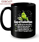 Grinch-Cup Of Fuckoffee black Mug Unique Ceramic Coffee/Tea/Cocoa Mug Great Office & Home Tea Cup Gift For Coffee & Tea Lovers Cool Birthday Best Souvenirs Perfect Gift