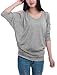 Allegra K Women's Cut out Shoulder Bat Sleeve Blouse