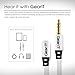 50ft 3.5mm Extension Cable, GearIT Pro Series Preminun Gold Plated 50 Feet 3.5mm Auxiliary Audio Stereo Extension Male to Female Cable, White
