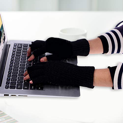 USB Heated Gloves, Heated Fingerless Gloves for Man and Woman, Warm