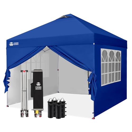 CROWN SHADES Pavillon 3x3 m Pop-Up wasserdicht mit 4 Seitenteilen