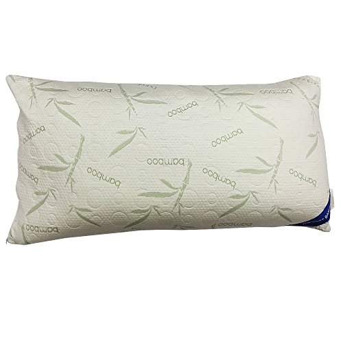 Shredded Memory Foam Pillow Micro-Vented Bamboo Cover -FIRM - The Bamboo Pillow - Hypoallergenic and Dust Mite Resistant (Queen)