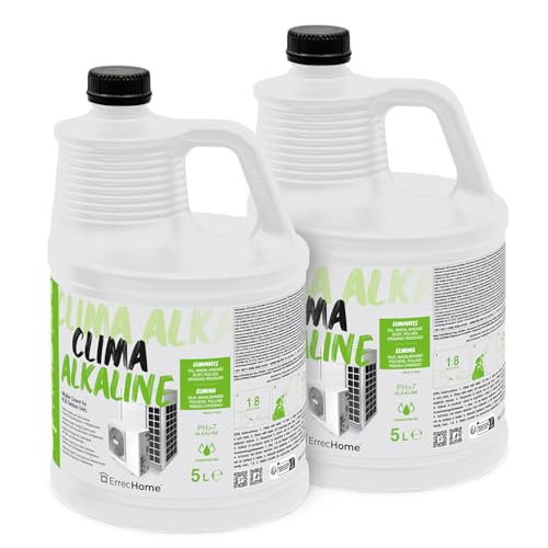 ERRECHOME Clima Alkaline, Alkalischer Reiniger für Außengerät der Kälte- und Klimaanlagen, Konzentrat, 10L (2 x 5L)