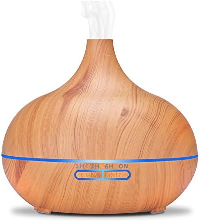 Essential Oil Diffuser,550ml Aromatherapy Diffuser ,Ultrasonic Cool Mist Aroma Oil Diffuser Humidifier Air Purifier Ionizer with Color Changing Lights (550mlC)