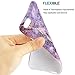 VIVIBIN iPhone 6 Case,iPhone 6s Case,Cute Purple and Gold Marble for Women Girls Clear Bumper Best Protective Soft Silicone Rubber Matte TPU Cover Slim Fit Best Phone Case for iPhone 6/iPhone 6s