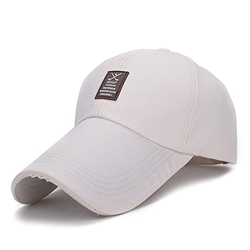 Topcoco Men Women Climbing Baseball Cap Outdoor Sports Long Large Bill Sun Cap Light Beige