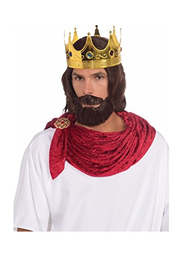 King Crown And Facial Hair Men Costume Accessory Set