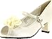 Little Angel Womens Amber-517E Fabric Chiffon Floral Decor Peep Toe Mary Jane Kitty Heel Pump
