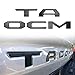 Seven Sparta 3D Raised Tailgate Letters for Toyota Tacoma 2016 2017 2018 Zinc Alloy Emblem Inserts (Matte Black)