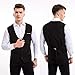 Zicac Men's Top Designed Casual Slim Fit Skinny Dress Vest Waistcoat (M,Black)