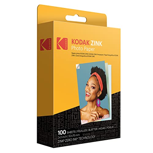 Kodak 2"x3" Premium Zink Photo Paper (100 Sheets) Compatible with Kodak