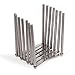 Adjustable Stainless Steel Table Desk Top File Magazine Holder Stacking Sorter Organizer Rack (6 Sectional)