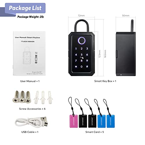 Smart Box Lock,CATCHFACE Key Lock Box 5in1 Bluetooth Lock Box Support