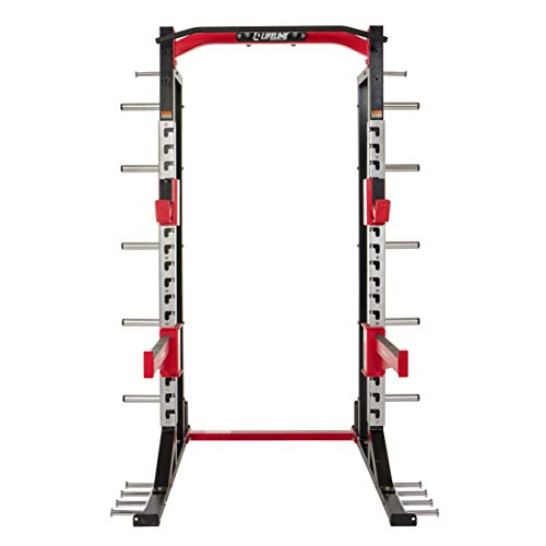 Lifeline Commercial Half Rack 10 Olympic Plate Storage Horns, 4