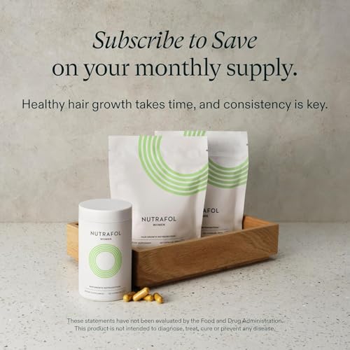 Nutrafol Women's Hair Growth Supplements, Ages 18-44, Clinically Tested for Visibly Thicker and Stronger Hair, Dermatologist Recommended - 1 Month Supply