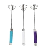 Zytree(TM)New Stainless Steel Wire Egg Tool Manual Whisk Rotary Egg Beater Eggbeater Hand Mixer Gadgets Cooking Tools Kitchen Accessories