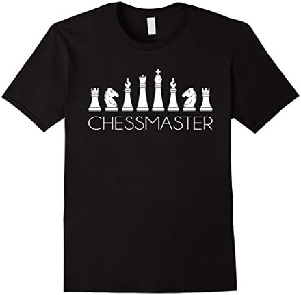 Mens Chess T-Shirt - Chessmaster Large Black