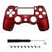 eXtremeRate® Red Soft Touch Replacement Shell Front Faceplate Cover for PlayStation 4 PS4 Controller Generation 1 and Generation 2