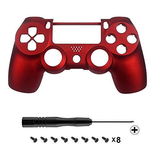 eXtremeRate Red Soft Touch Replacement Shell Front Faceplate Cover for PlayStation 4 PS4 Controller Generation 1 and Generation 2 eXtremeRate Red Soft Touch Replacement Shell Front Faceplate Cover for PlayStation 4 PS4 Controller Generation 1 and Generation 2